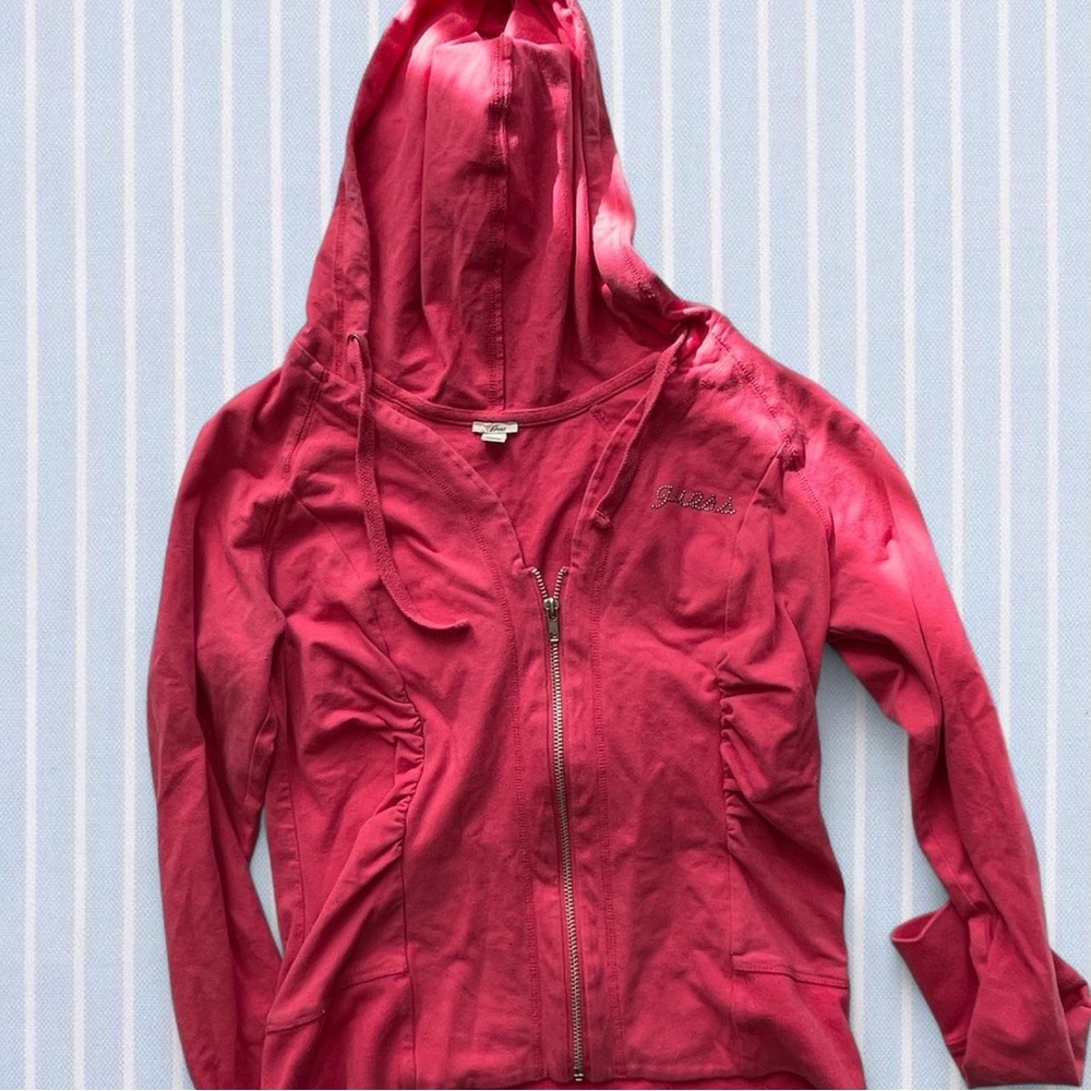 Guess Women's Hot Pink Zip-Up Jacket